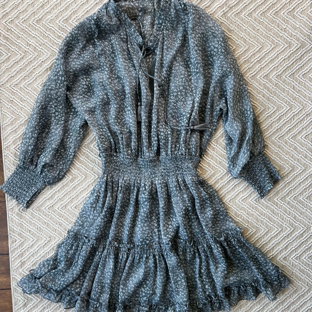 Lovestitch Charcoal Patterned Blouse